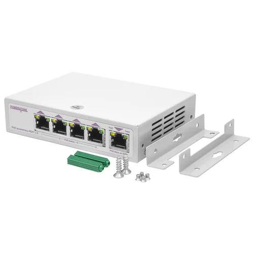 PoE коммутатор/удлинитель интерфейса Ethernet 10/100/1000Mbs PEXT 1/4. 4 PoE выхода, 1 PoE вход, совм. с 802.3af/at, до -40С (имеет потертости)